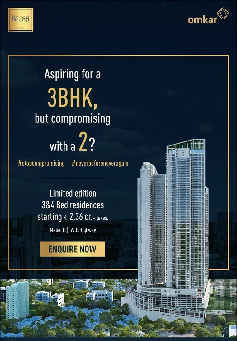 Limited edition of 3 & 4 bed resdences at Omkar Bliss in Mumbai Update